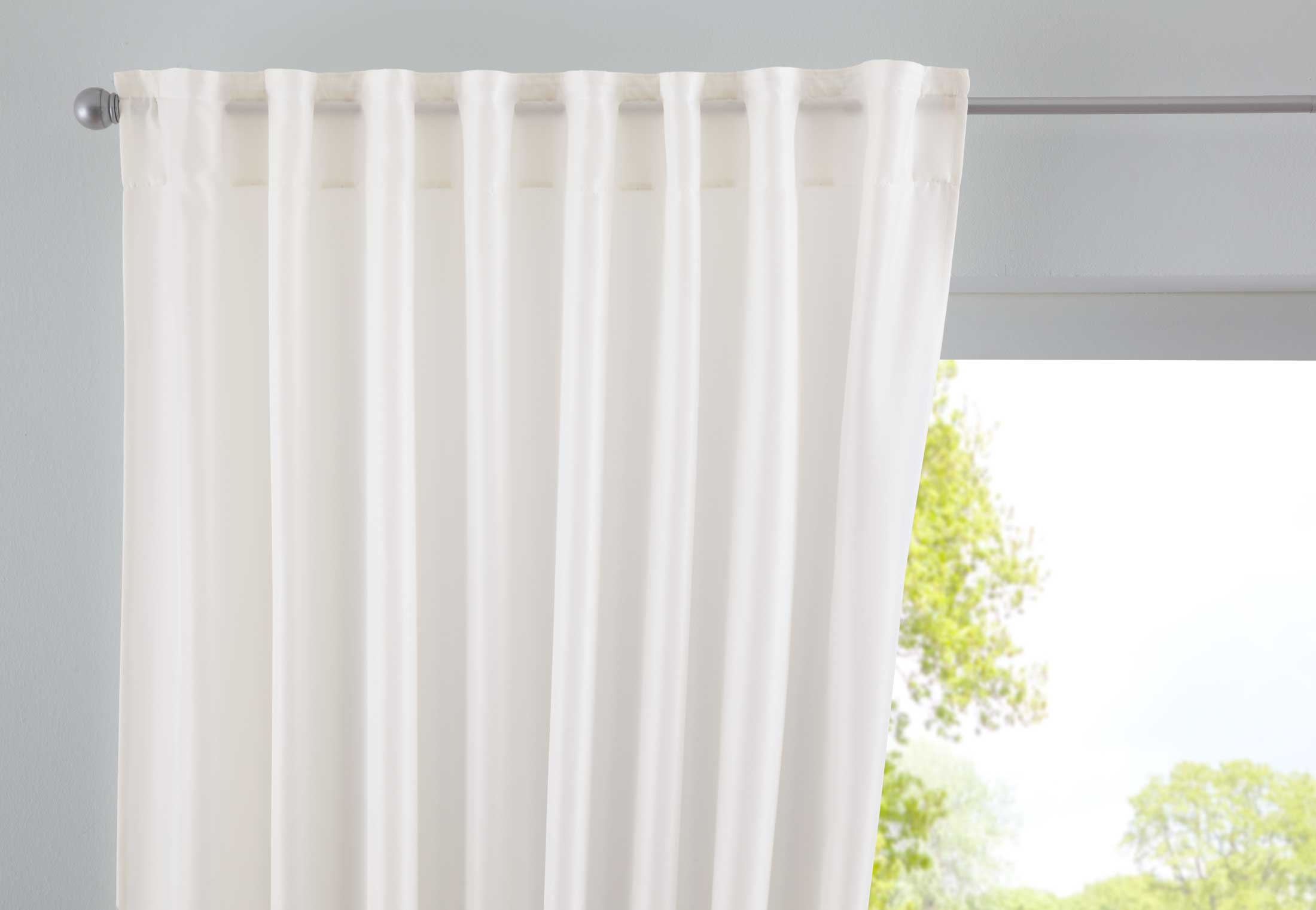 Vorhang Verdeckte Schlaufen Cationic »JENA« Blickdicht Leinen Optik Gardine Meliert Gardinenband mit Raffhalter  2019037