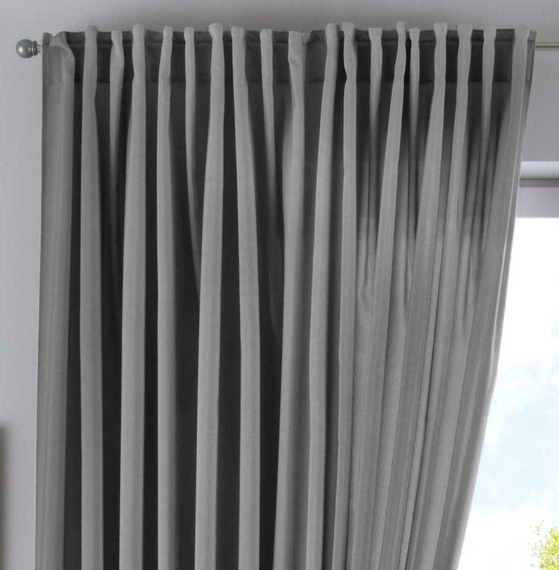 Vorhang Verdeckte Schlaufen Cationic »JENA« Blickdicht Leinen Optik Gardine Meliert Gardinenband mit Raffhalter  2019037