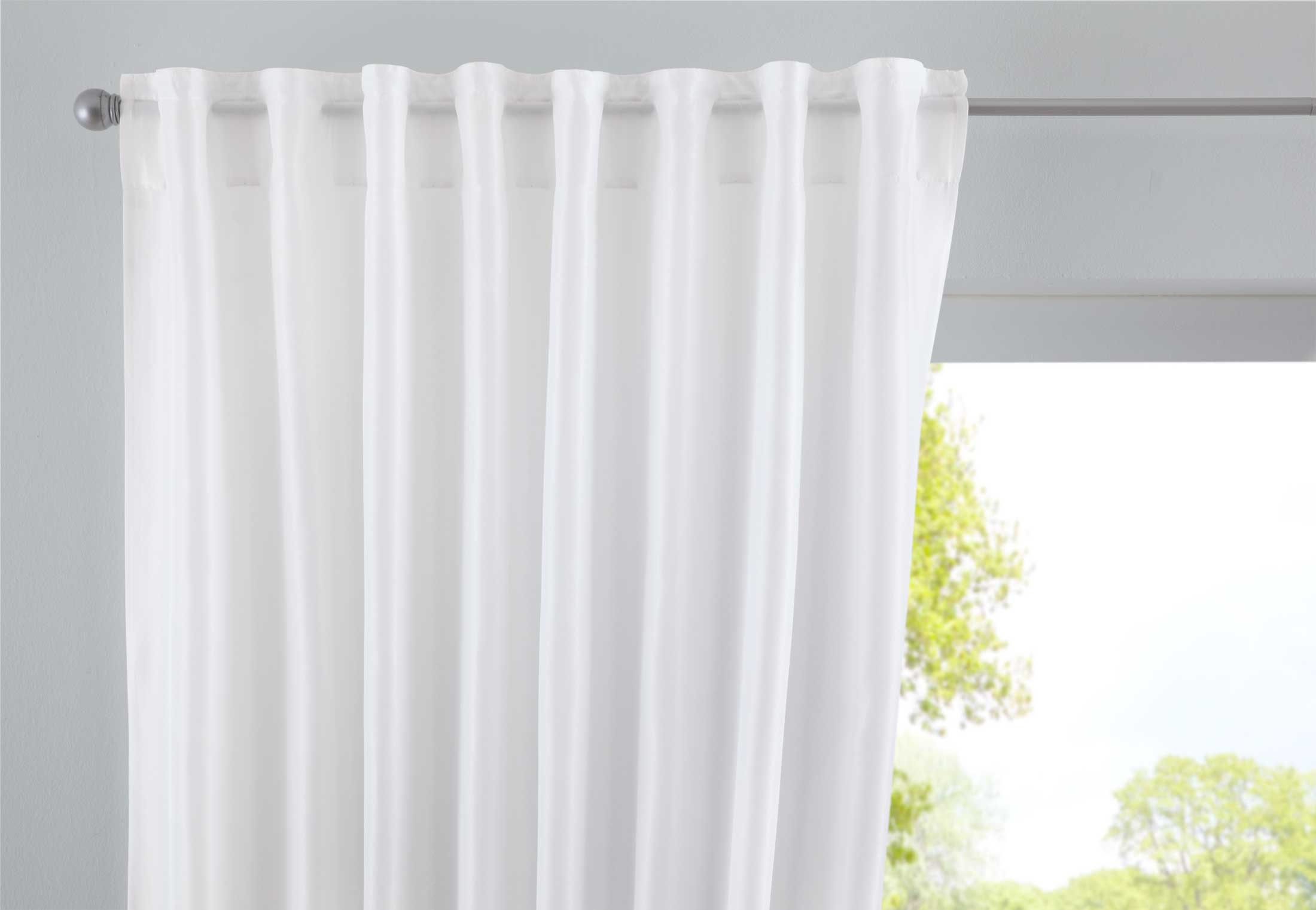 Vorhang Verdeckte Schlaufen Cationic »JENA« Blickdicht Leinen Optik Gardine Meliert Gardinenband mit Raffhalter  2019037