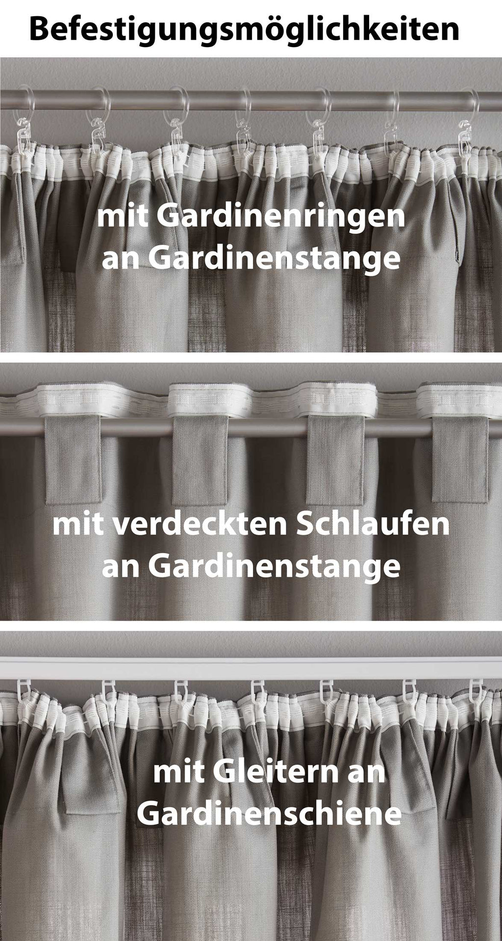 2er Set Bio Organic Vorhänge »Bremen« Reine Bio Baumwolle Blickdicht Gardinen Verdeckte Schlaufen Gardinenband Pflegeleicht 202088