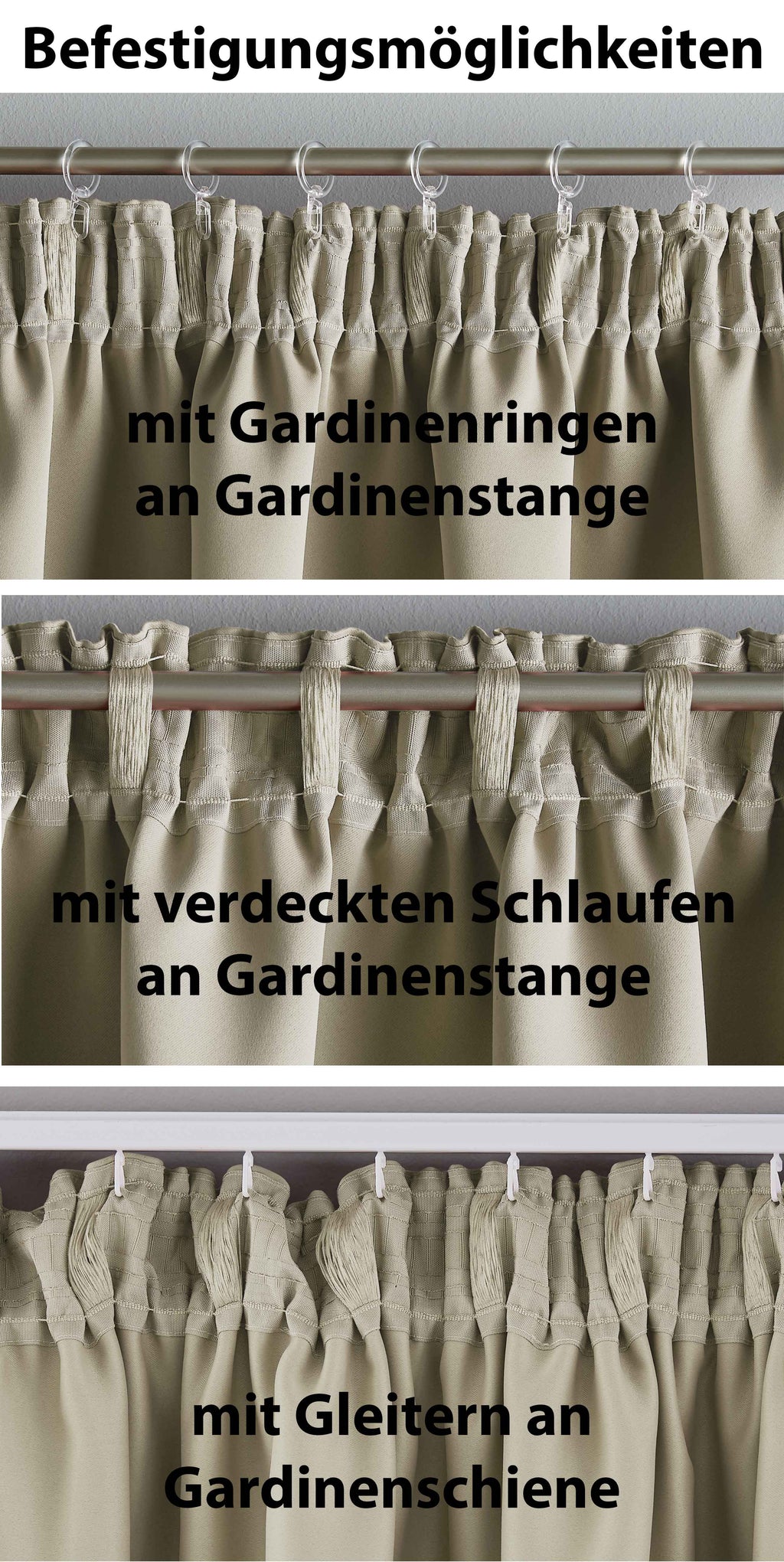 2er Set Verdunkelungsvorhänge Blickdicht »NewYork« verdeckte Schlaufen Thermo-Gardine Blackout  schalldämmend Kräuselband  202020610-2