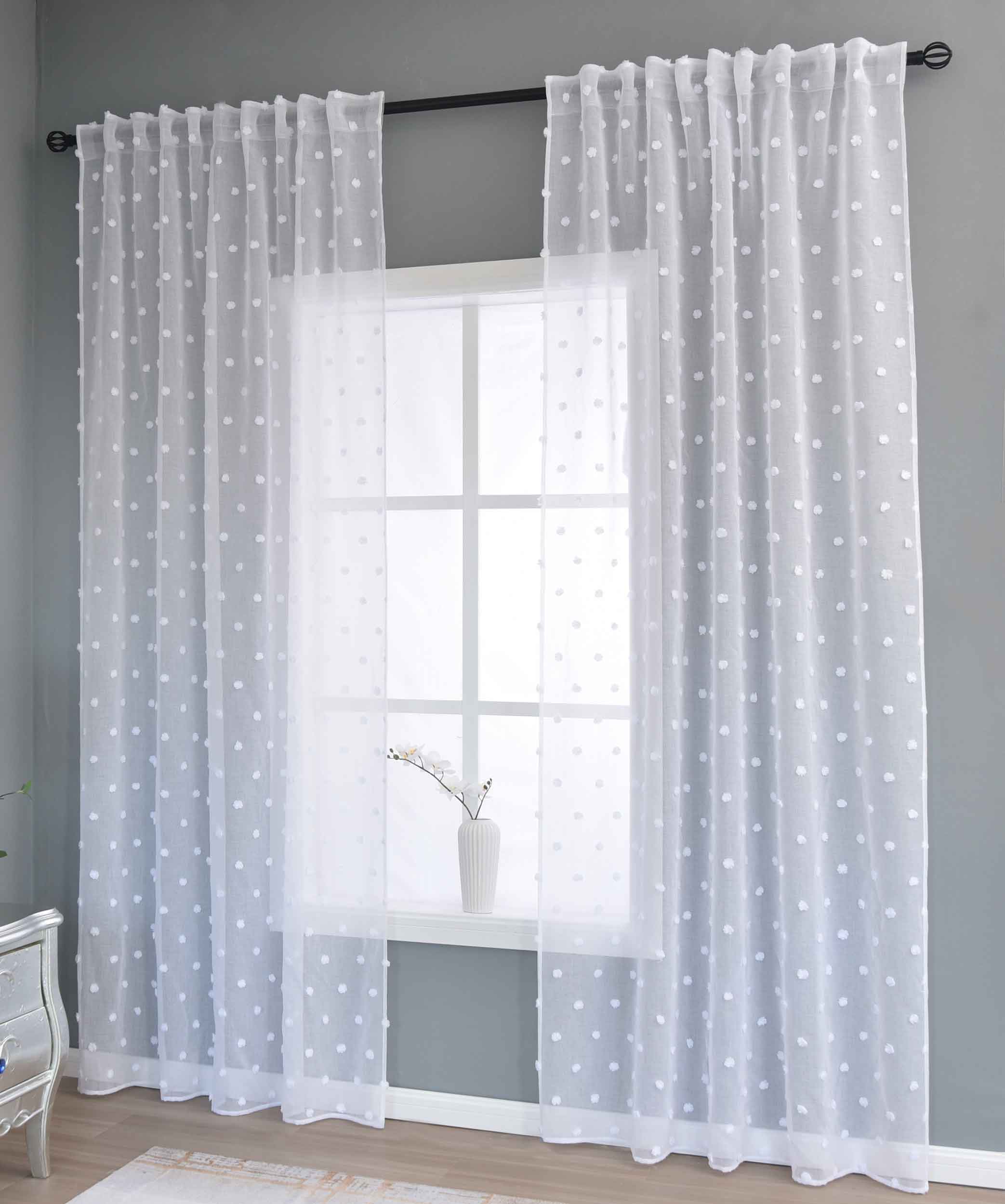 2er Set Gardine »VALENCIA« Multiband Aufhängung Scherli Transparent Leinen-Optik 2023400-408S-2