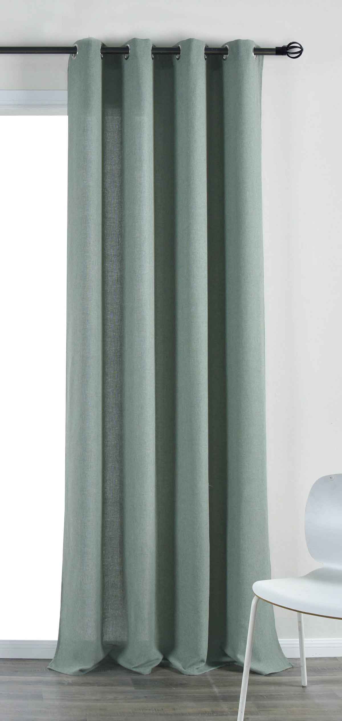 Vorhang Ösen »Essen« Cationic Raffhalter Leinenstruktur blickdicht lichtdurchlässig 210 g/m² 202430