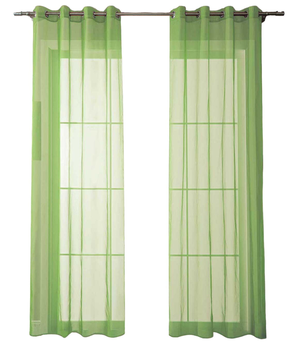 2er Set Ösenvorhänge Transparent »Uni« Gardine Stores Vorhang Ösen Bleibandabschluß Wohnzimmer 20332-cn2