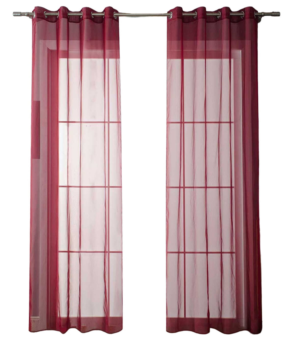 2er Set Ösenvorhänge Transparent »Uni« Gardine Stores Vorhang Ösen Bleibandabschluß Wohnzimmer 20332-cn2