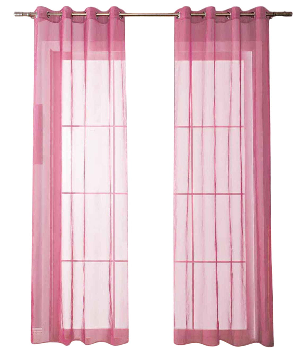 2er Set Ösenvorhänge Transparent »Uni« Gardine Stores Vorhang Ösen Bleibandabschluß Wohnzimmer 20332-cn2