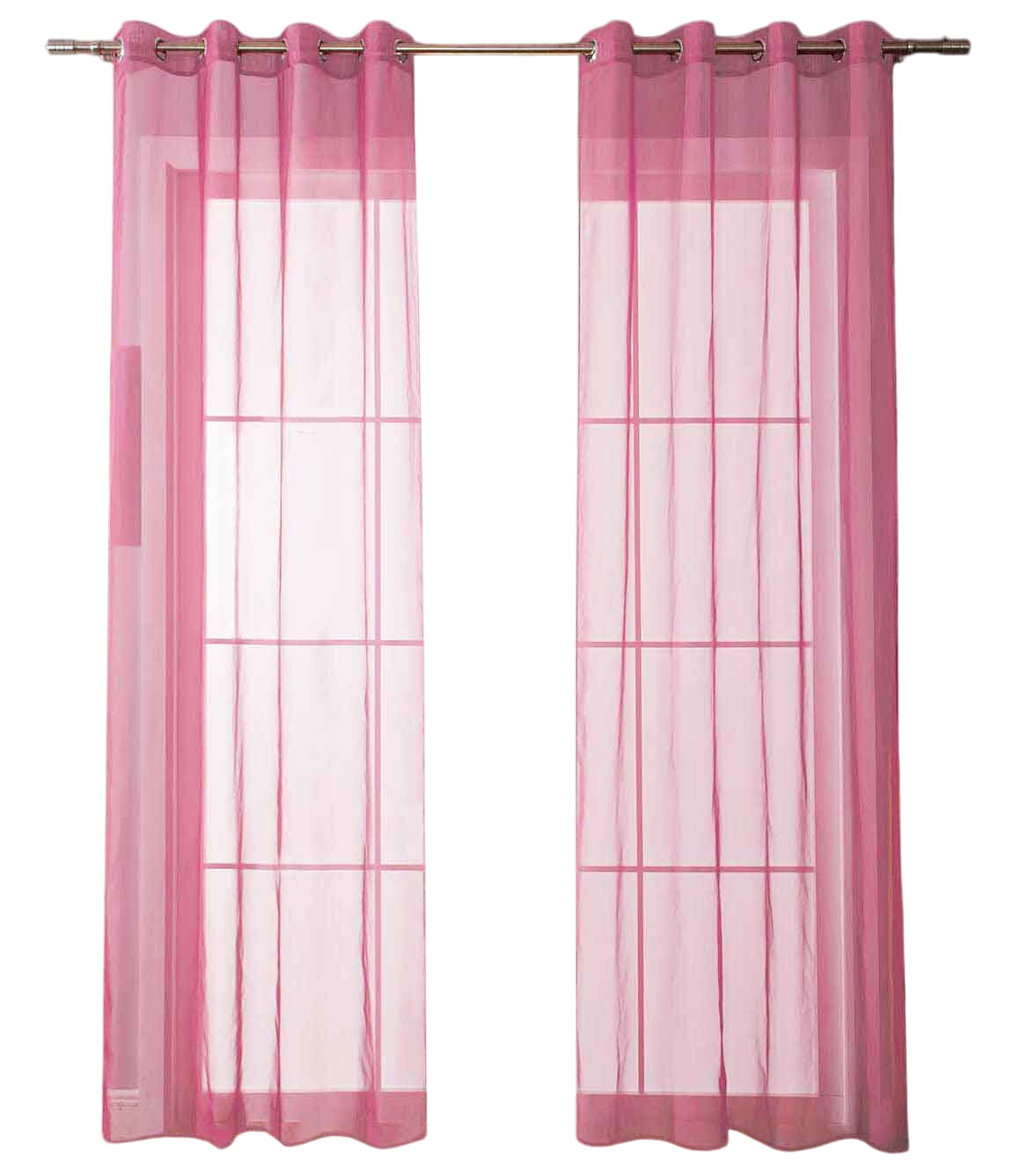 2er Set Ösenvorhänge Transparent »Uni« Gardine Stores Vorhang Ösen Bleibandabschluß Wohnzimmer 20332-cn2