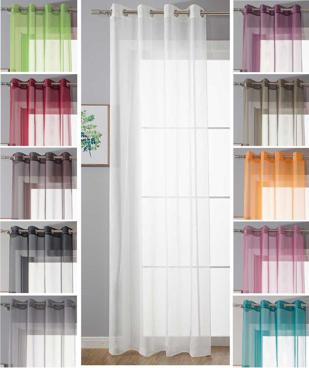 Ösenvorhang Transparent »Uni« Gardine Stores Vorhang Ösen Bleibandabschluß Wohnzimmer 20332-cn