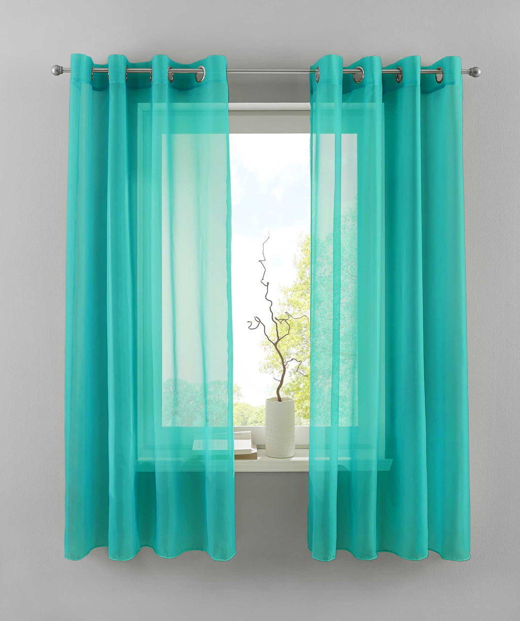 2er Set Ösengardinen Transparent »Basel« Gardine Bleiband Store Vorhang 20332TR2