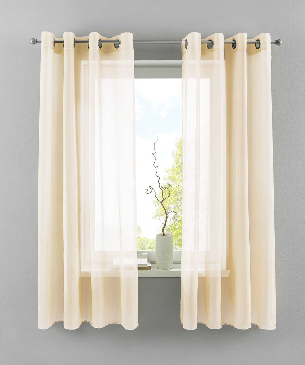 2er Set Ösengardinen Transparent »Basel« Gardine Bleiband Store Vorhang 20332TR2
