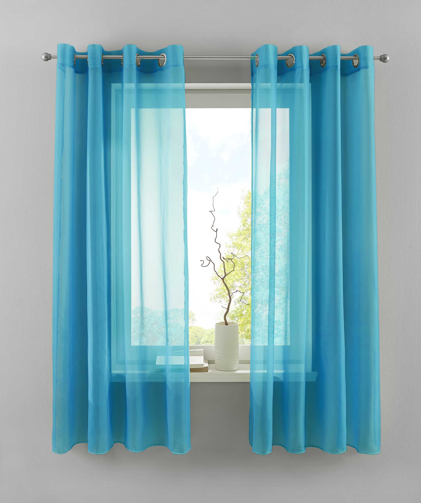 2er Set Ösengardinen Transparent »Basel« Gardine Bleiband Store Vorhang 20332TR2