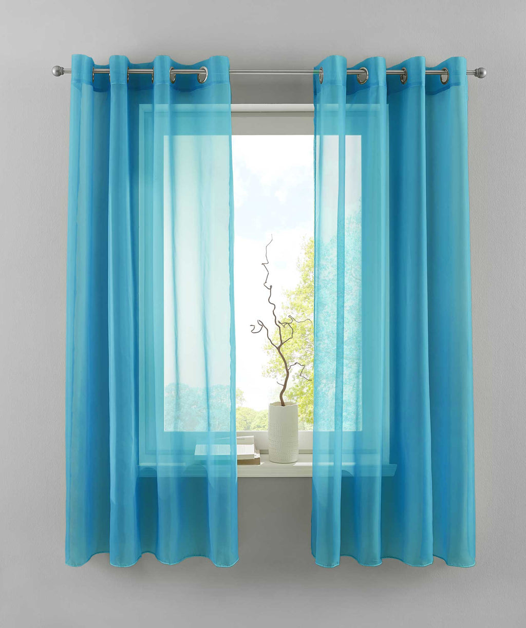 2er Set Ösengardinen Transparent »Basel« Gardine Bleiband Store Vorhang 20332TR2