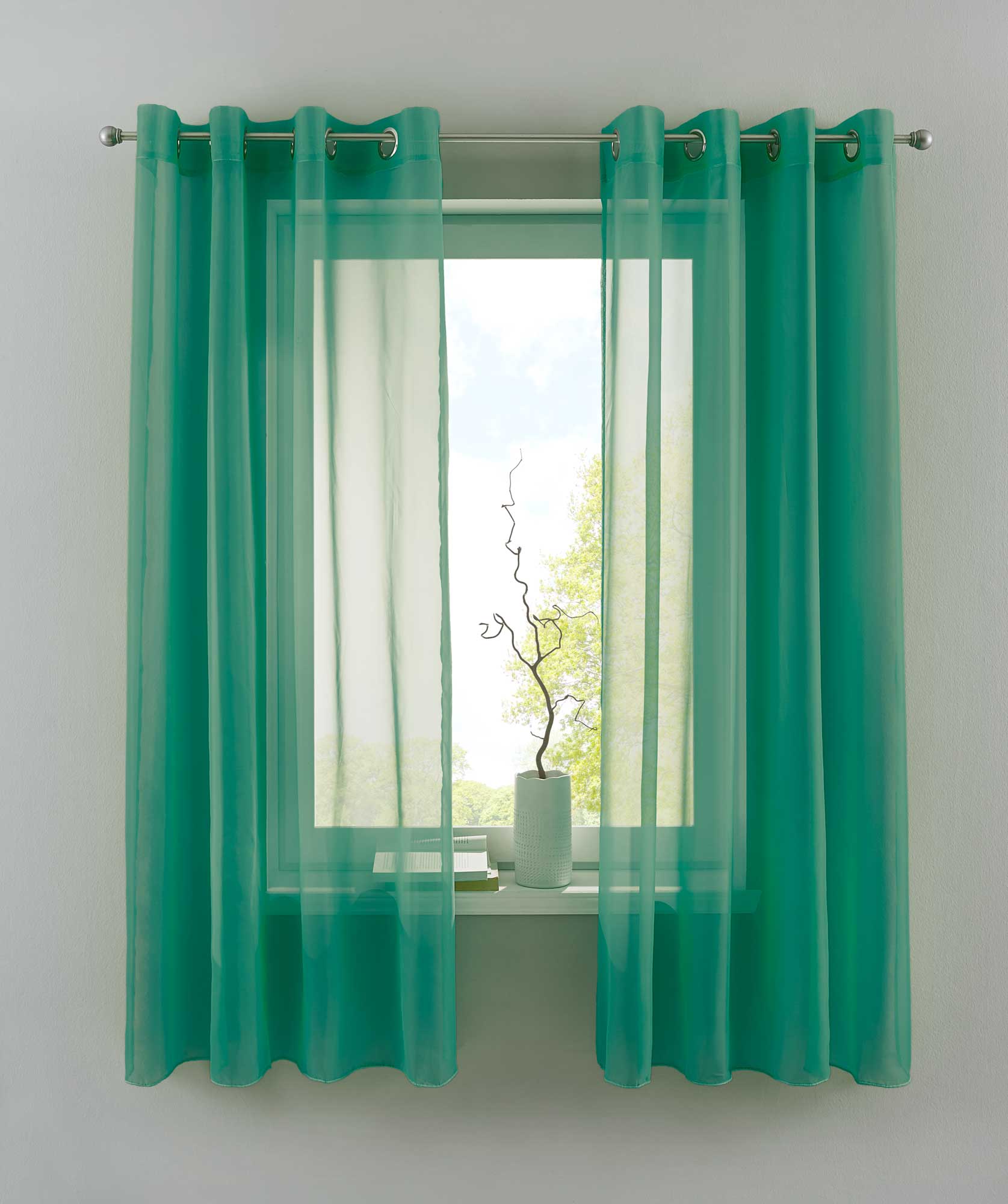 2er Set Ösengardinen Transparent »Basel« Gardine Bleiband Store Vorhang 20332TR2