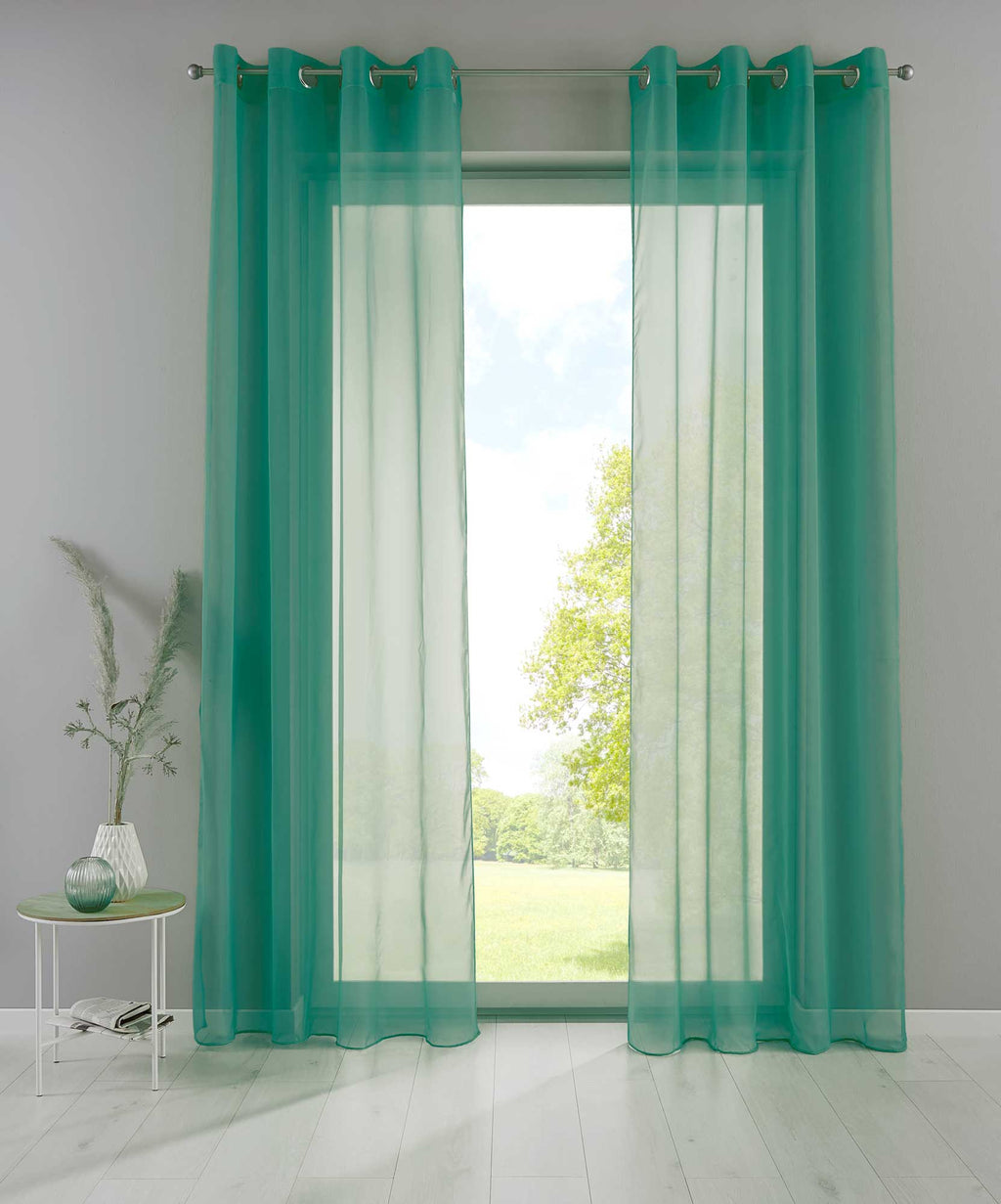 2er Set Ösengardinen Transparent »Basel« Gardine Bleiband Store Vorhang 20332TR2