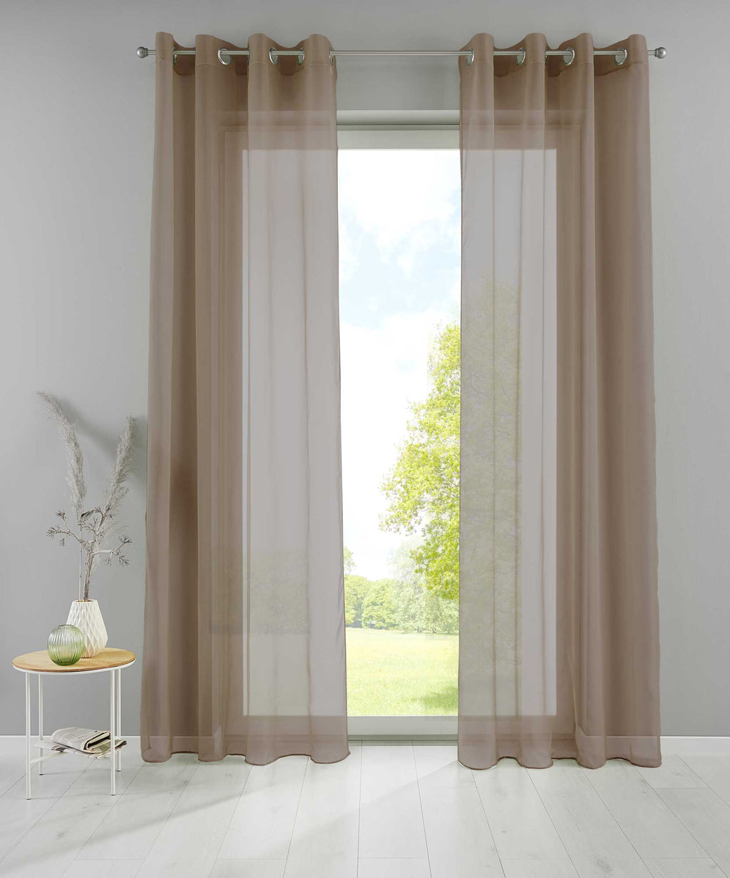 2er Set Ösengardinen Transparent »Basel« Gardine Bleiband Store Vorhang 20332TR2