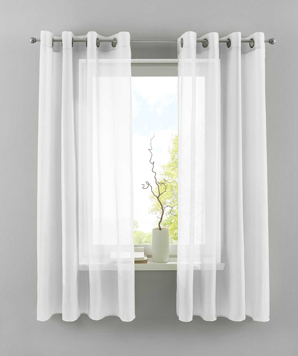 2er Set Ösengardinen Transparent »Basel« Gardine Bleiband Store Vorhang 20332TR2