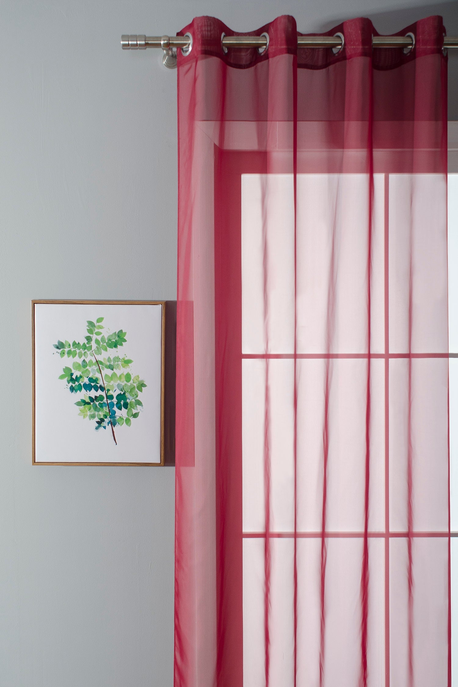 2er-Pack Ösen Gardinen Transparent Vorhang Set Wohnzimmer Voile Ösenvorhang Bleibandabschluß 203322
