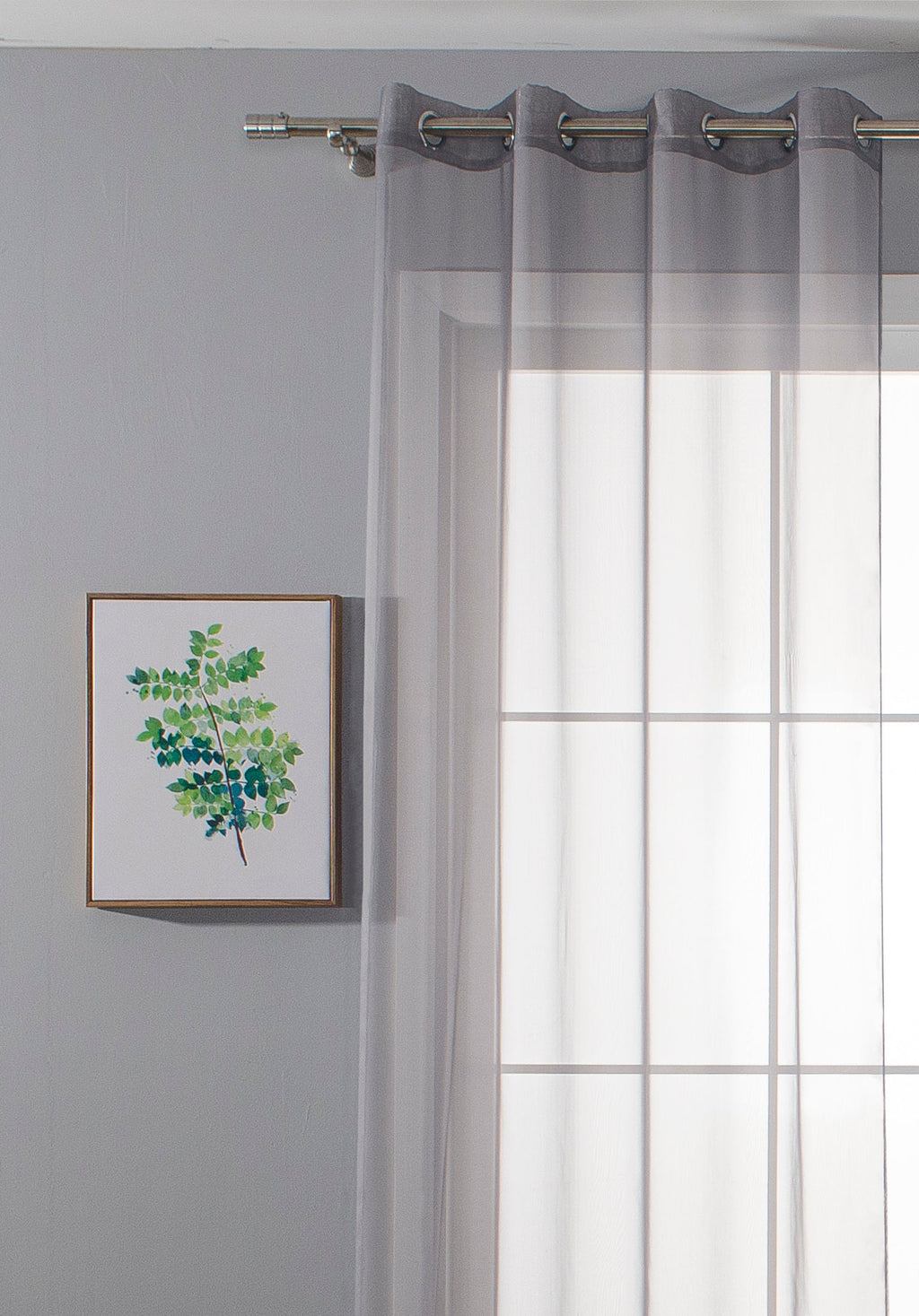 2er-Pack Ösen Gardinen Transparent Vorhang Set Wohnzimmer Voile Ösenvorhang Bleibandabschluß 203322