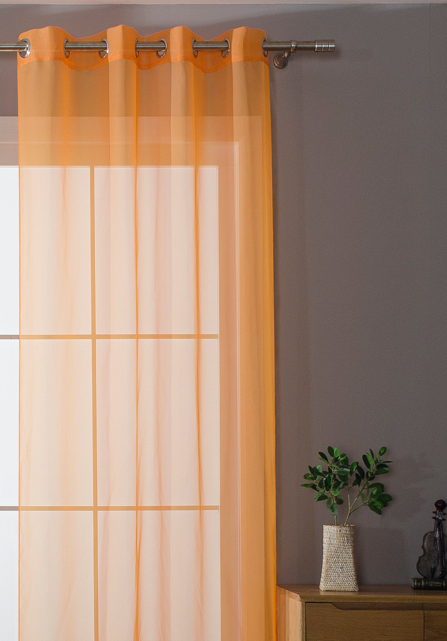 2er-Pack Ösen Gardinen Transparent Vorhang Set Wohnzimmer Voile Ösenvorhang Bleibandabschluß 203322
