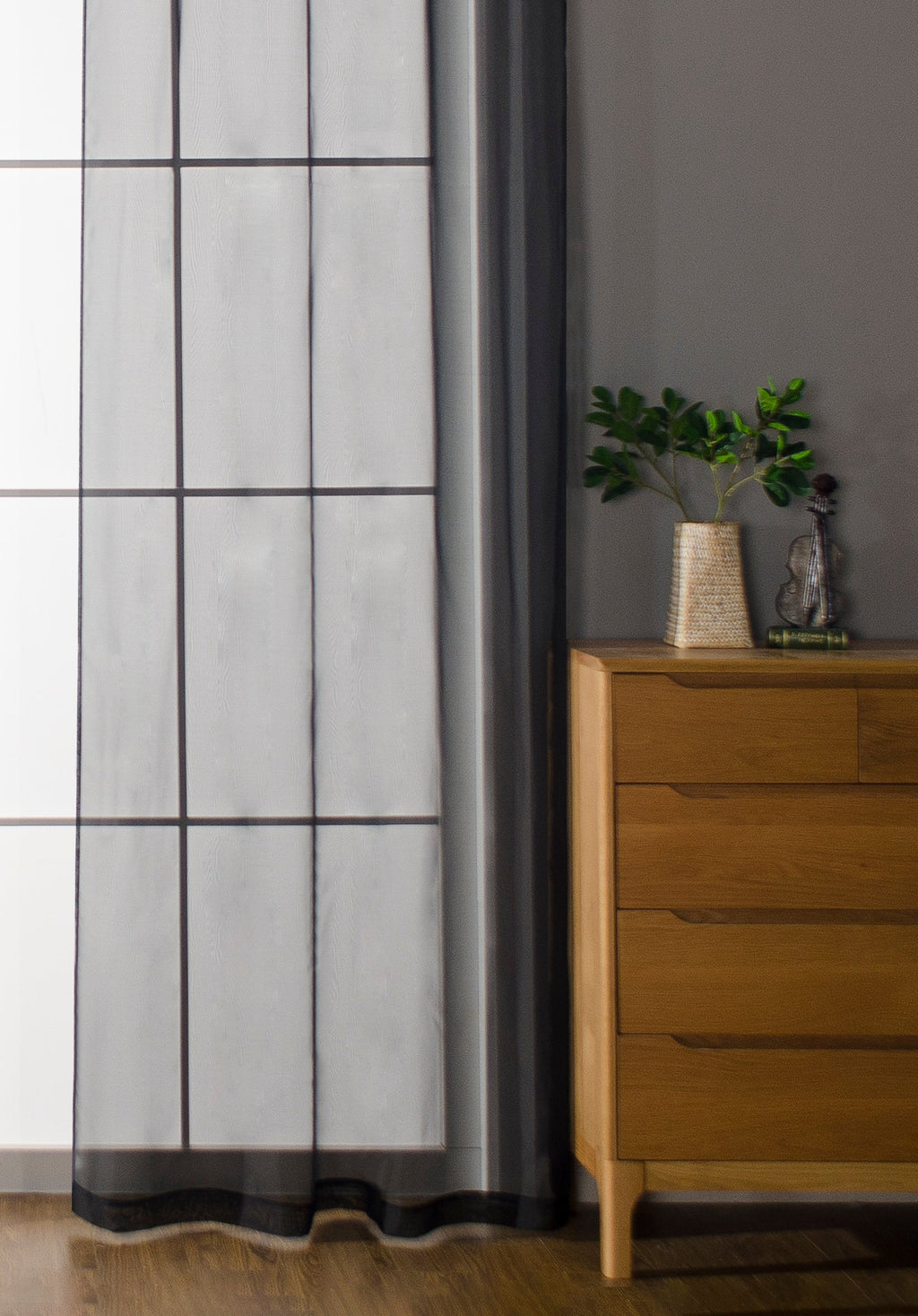 2er-Pack Ösen Gardinen Transparent Vorhang Set Wohnzimmer Voile Ösenvorhang Bleibandabschluß 203322