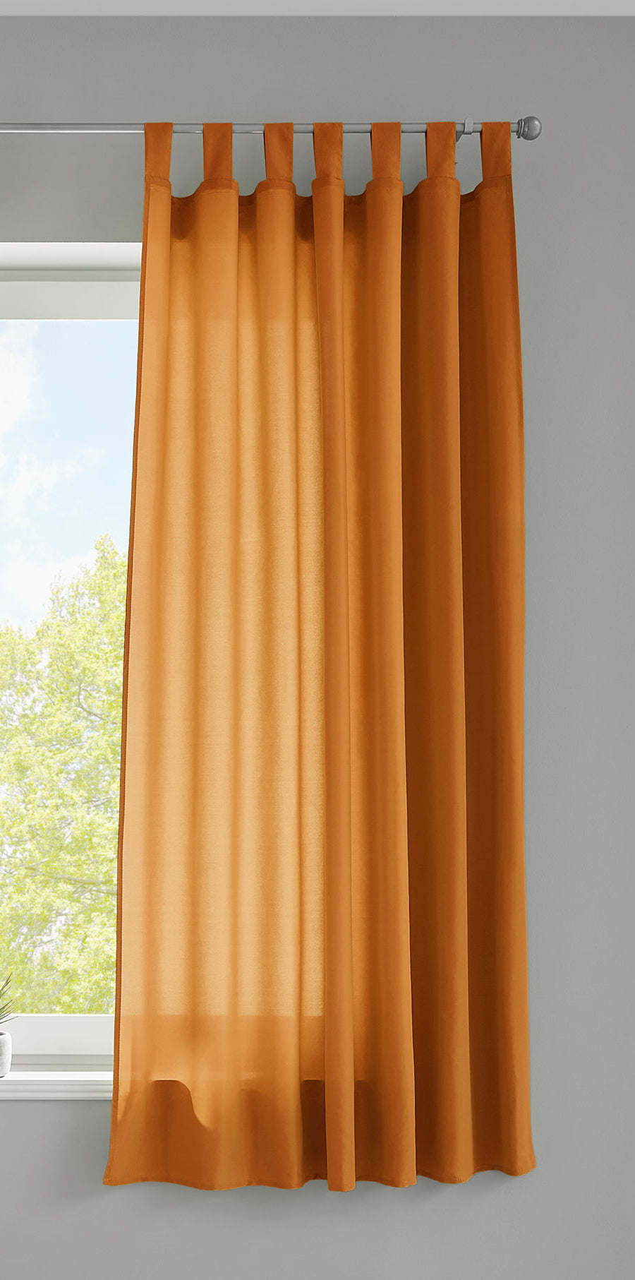 1er Set Vorhang Schal Schlaufen »Berlin« Microsatin Lichtdurchlässig Kräuselband Uni Matt 20400N