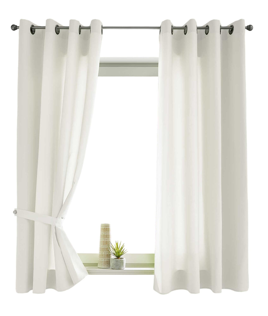 2er Set Vorhänge Schal Ösen »Berlin« Microsatin Lichtdurchlässig Uni Matt 20405N2