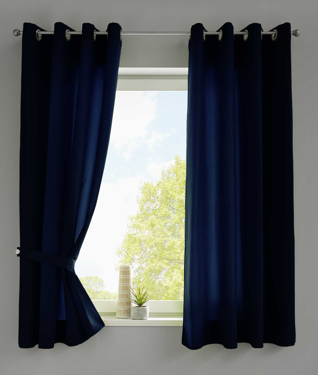 2er Set Vorhänge Schal Ösen »Berlin« Microsatin Lichtdurchlässig Uni Matt 20405N2