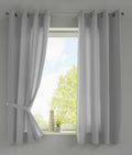 2er Set Vorhänge Schal Ösen »Berlin« Microsatin Lichtdurchlässig Uni Matt 20405N2