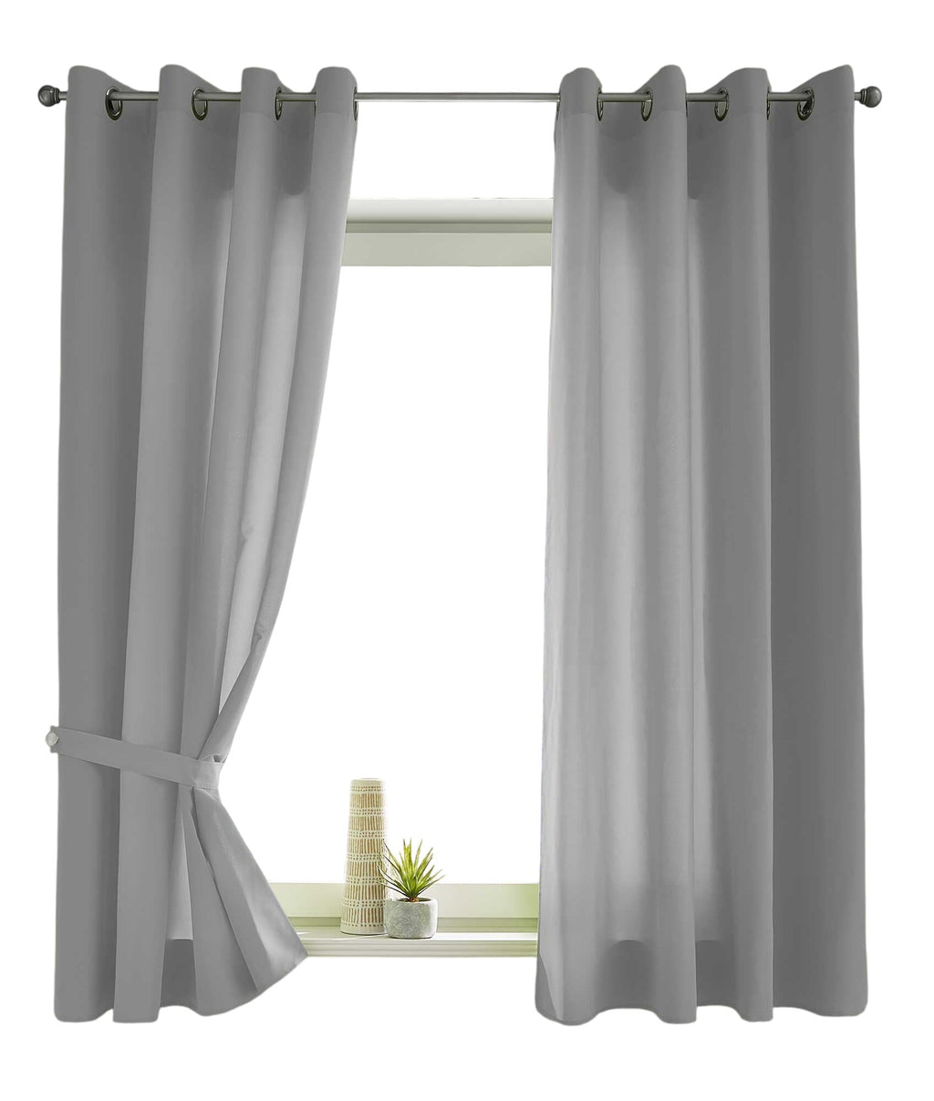 2er Set Vorhänge Schal Ösen »Berlin« Microsatin Lichtdurchlässig Uni Matt 20405N2