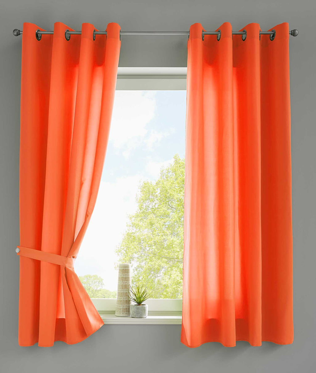 2er Set Vorhänge Schal Ösen »Berlin« Microsatin Lichtdurchlässig Uni Matt 20405N2