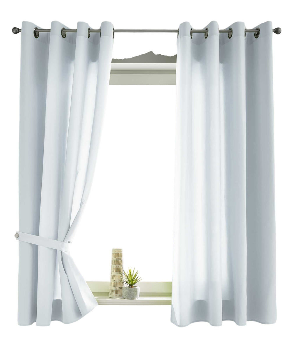 2er Set Vorhänge Schal Ösen »Berlin« Microsatin Lichtdurchlässig Uni Matt 20405N2
