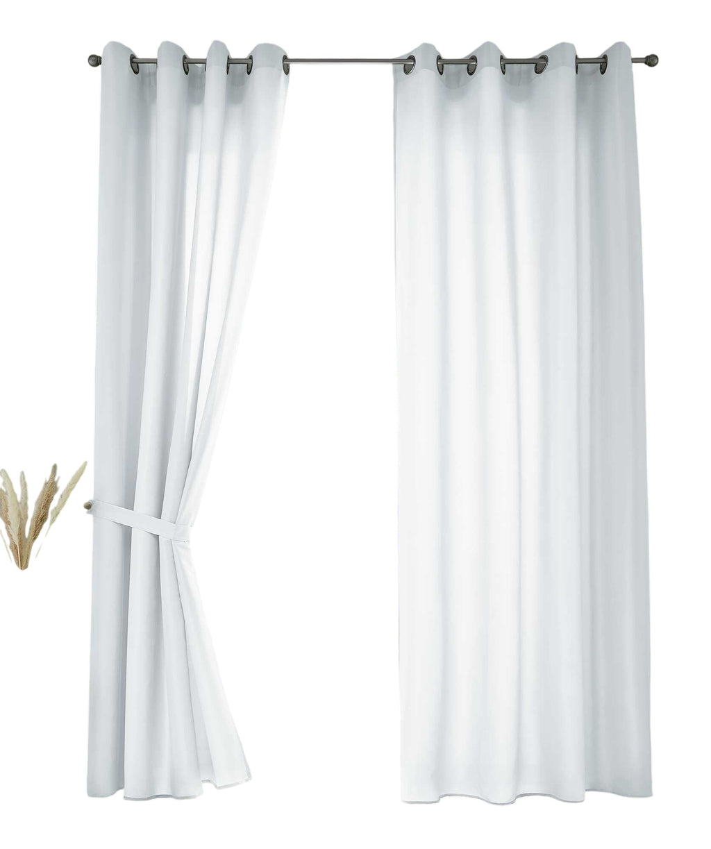 2er Set Vorhänge Schal Ösen »Berlin« Microsatin Lichtdurchlässig Uni Matt 20405N2