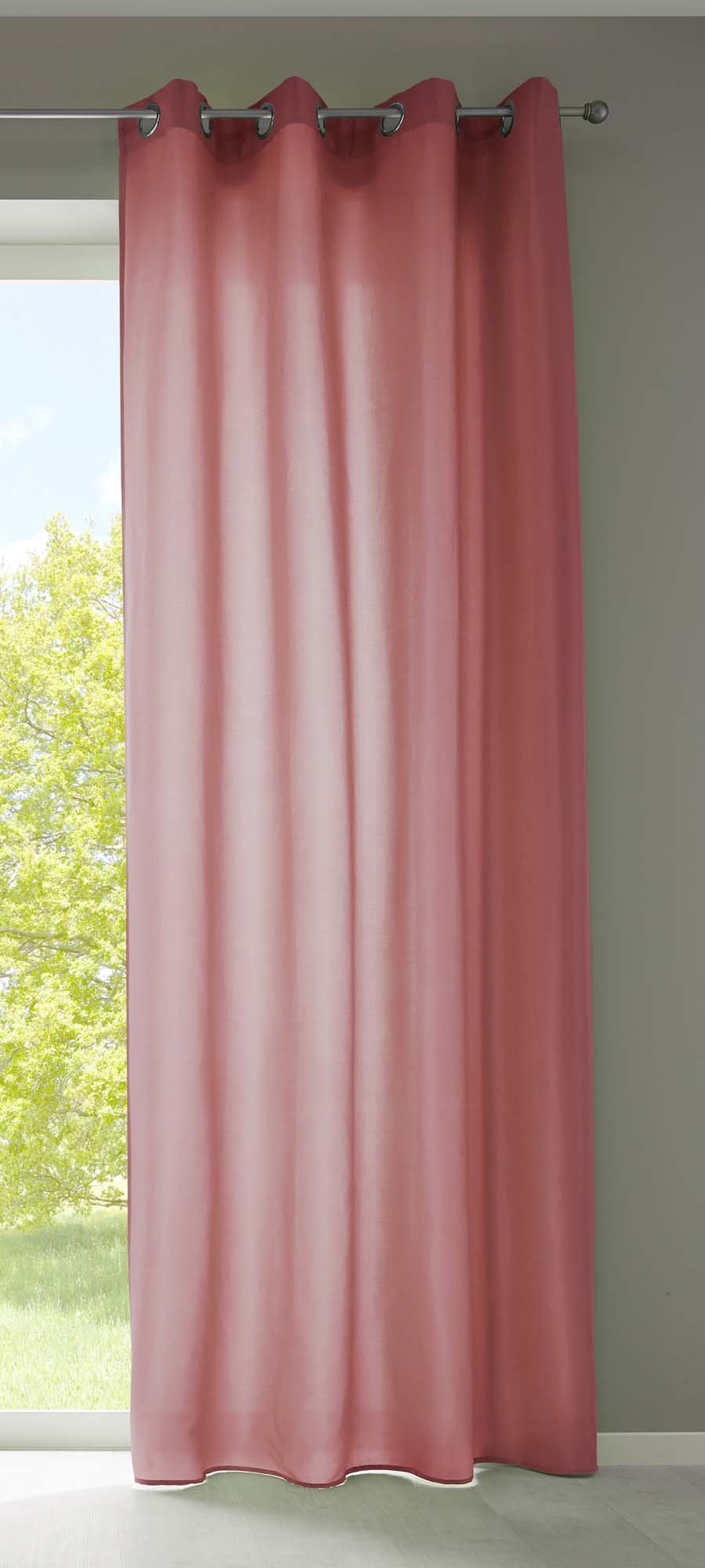1er Set Vorhänge Schal Ösen »Berlin« Microsatin Lichtdurchlässig Uni Matt 20405N