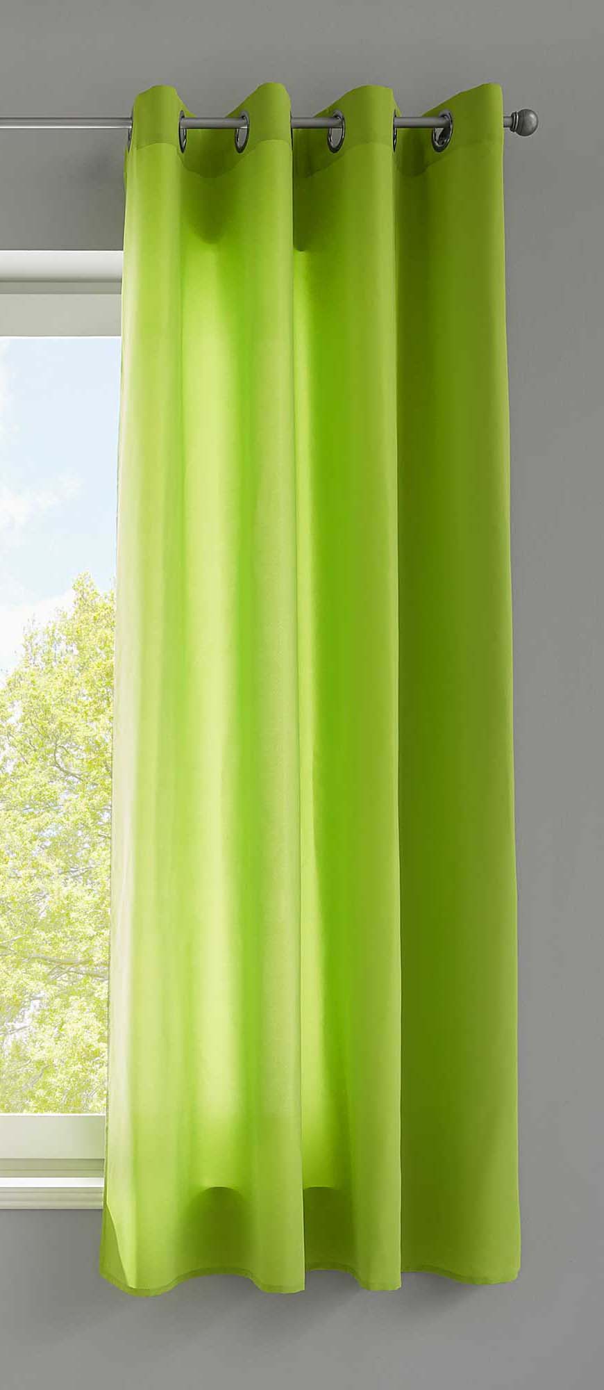 1er Set Vorhänge Schal Ösen »Berlin« Microsatin Lichtdurchlässig Uni Matt 20405N