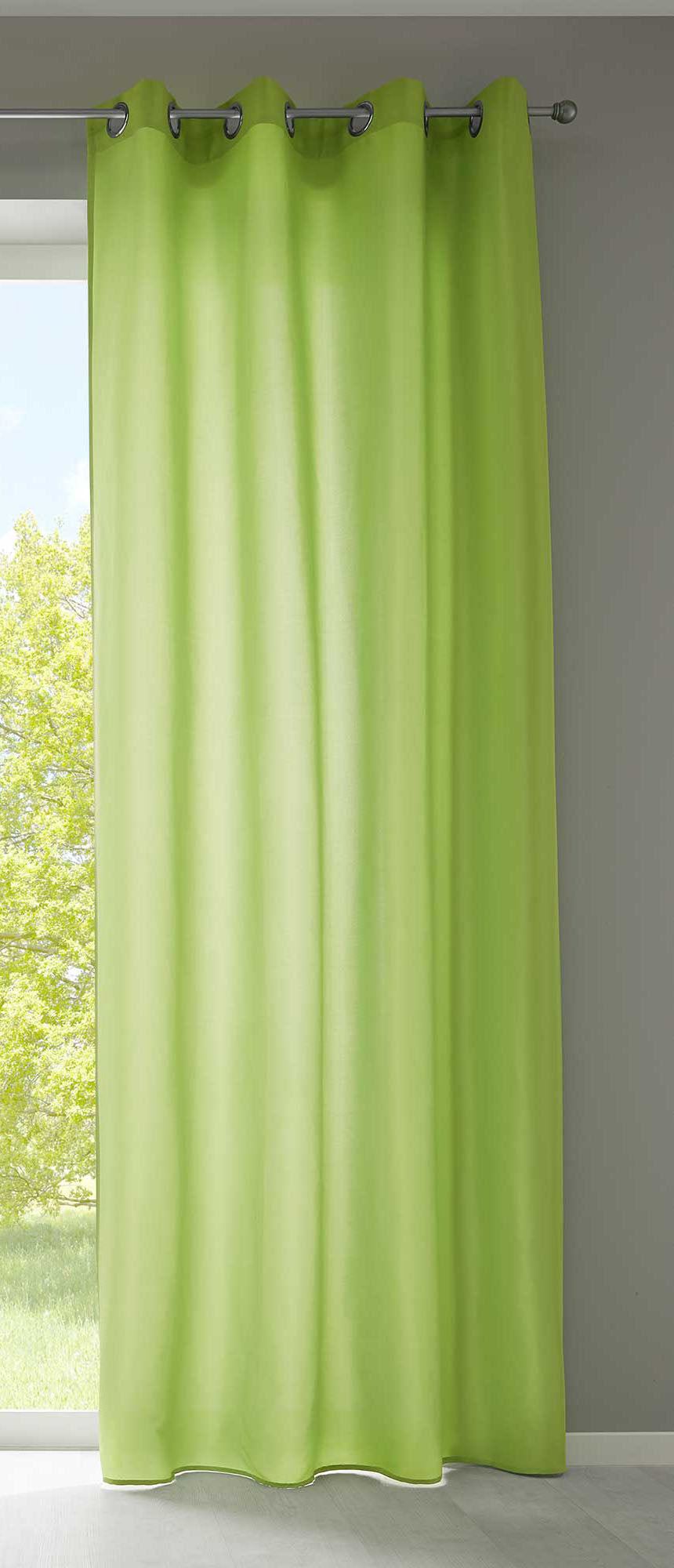1er Set Vorhänge Schal Ösen »Berlin« Microsatin Lichtdurchlässig Uni Matt 20405N