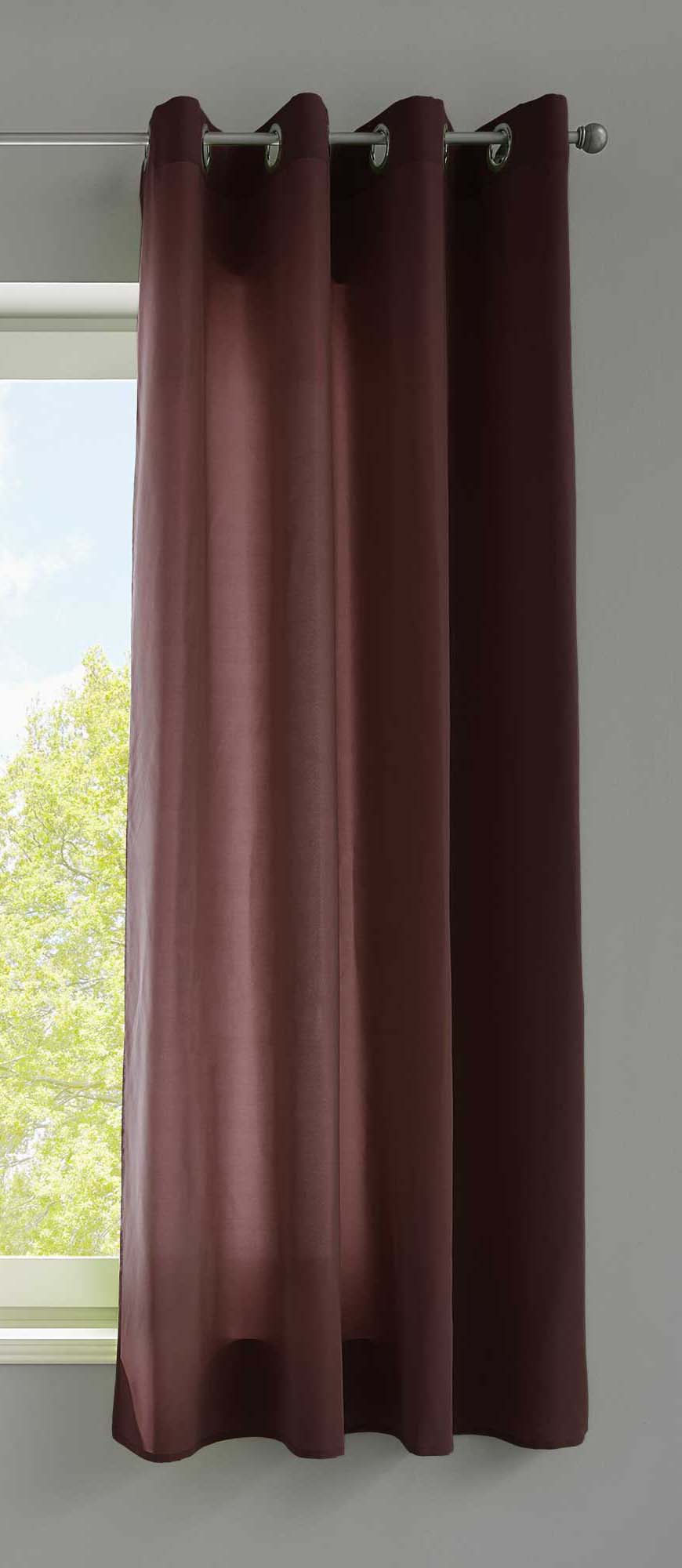 1er Set Vorhänge Schal Ösen »Berlin« Microsatin Lichtdurchlässig Uni Matt 20405N
