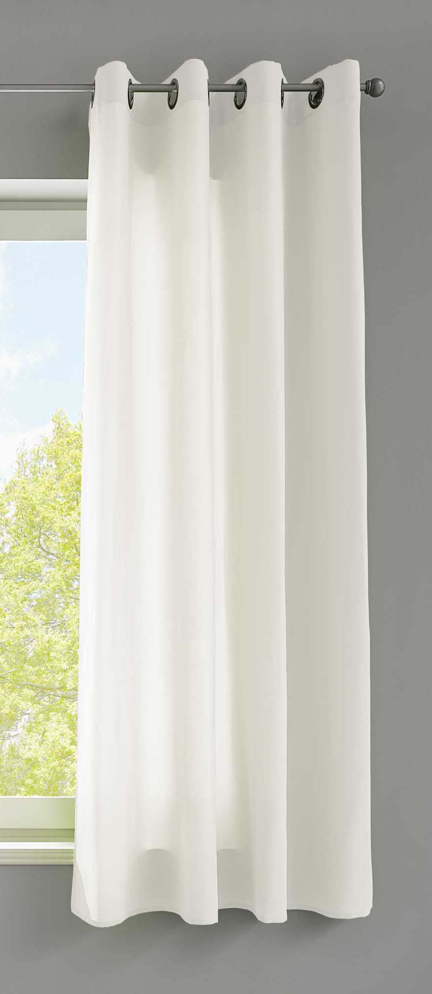 1er Set Vorhänge Schal Ösen »Berlin« Microsatin Lichtdurchlässig Uni Matt 20405N