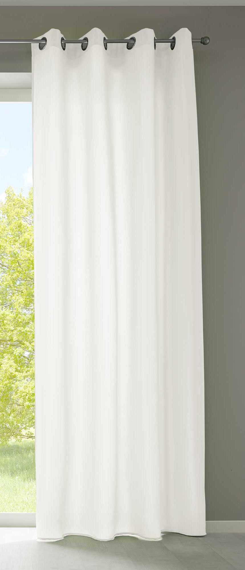 1er Set Vorhänge Schal Ösen »Berlin« Microsatin Lichtdurchlässig Uni Matt 20405N