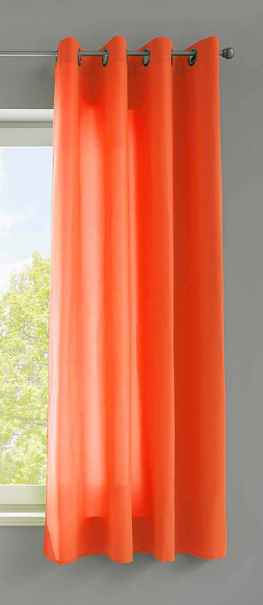 1er Set Vorhänge Schal Ösen »Berlin« Microsatin Lichtdurchlässig Uni Matt 20405N