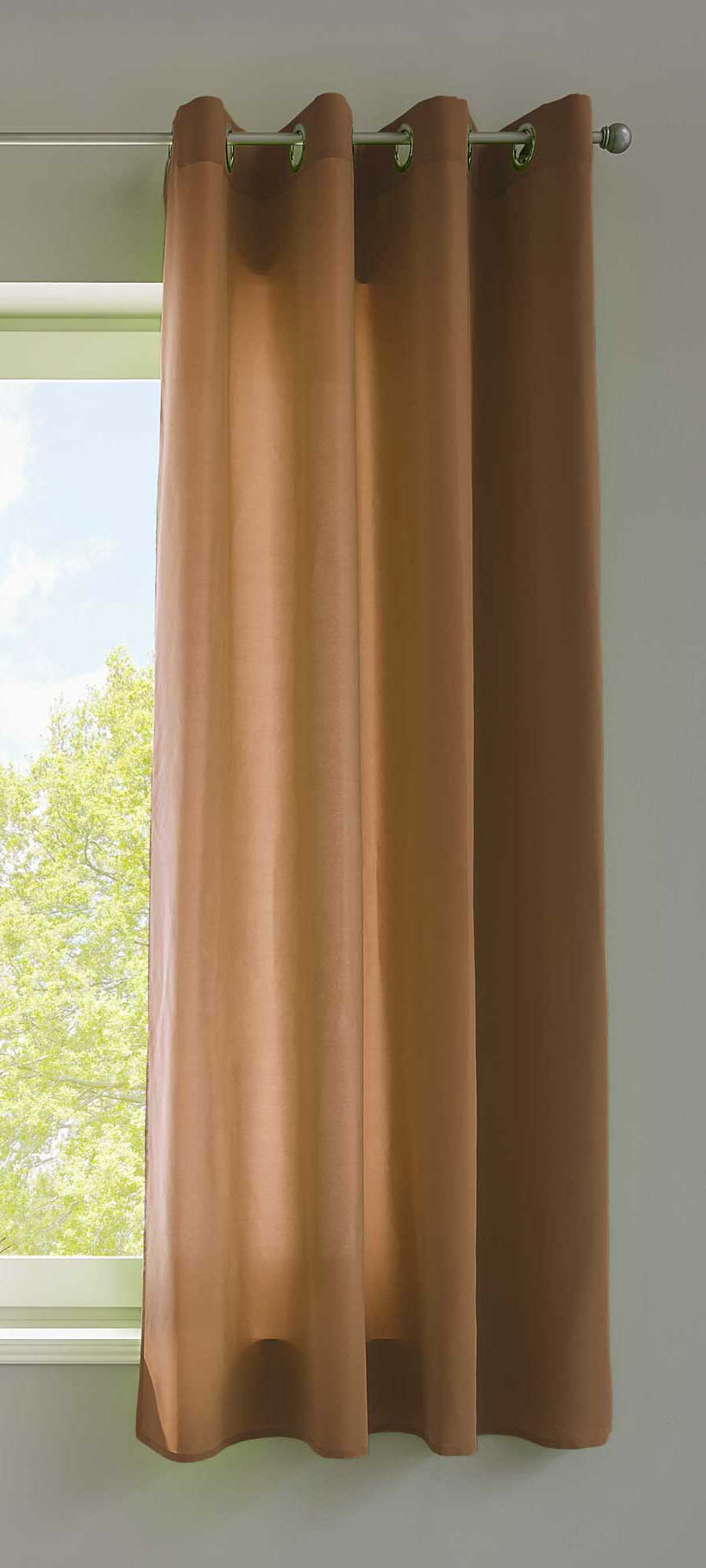 1er Set Vorhänge Schal Ösen »Berlin« Microsatin Lichtdurchlässig Uni Matt 20405N