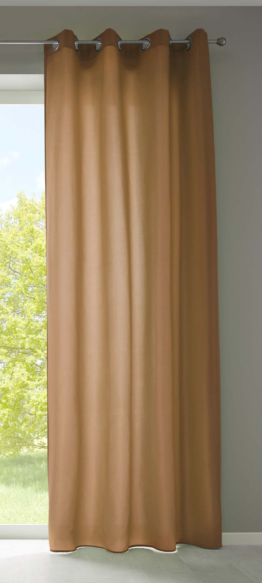 1er Set Vorhänge Schal Ösen »Berlin« Microsatin Lichtdurchlässig Uni Matt 20405N