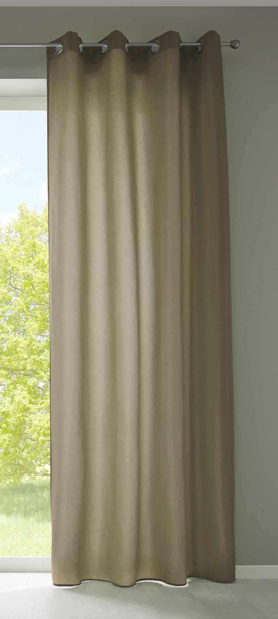 1er Set Vorhänge Schal Ösen »Berlin« Microsatin Lichtdurchlässig Uni Matt 20405N