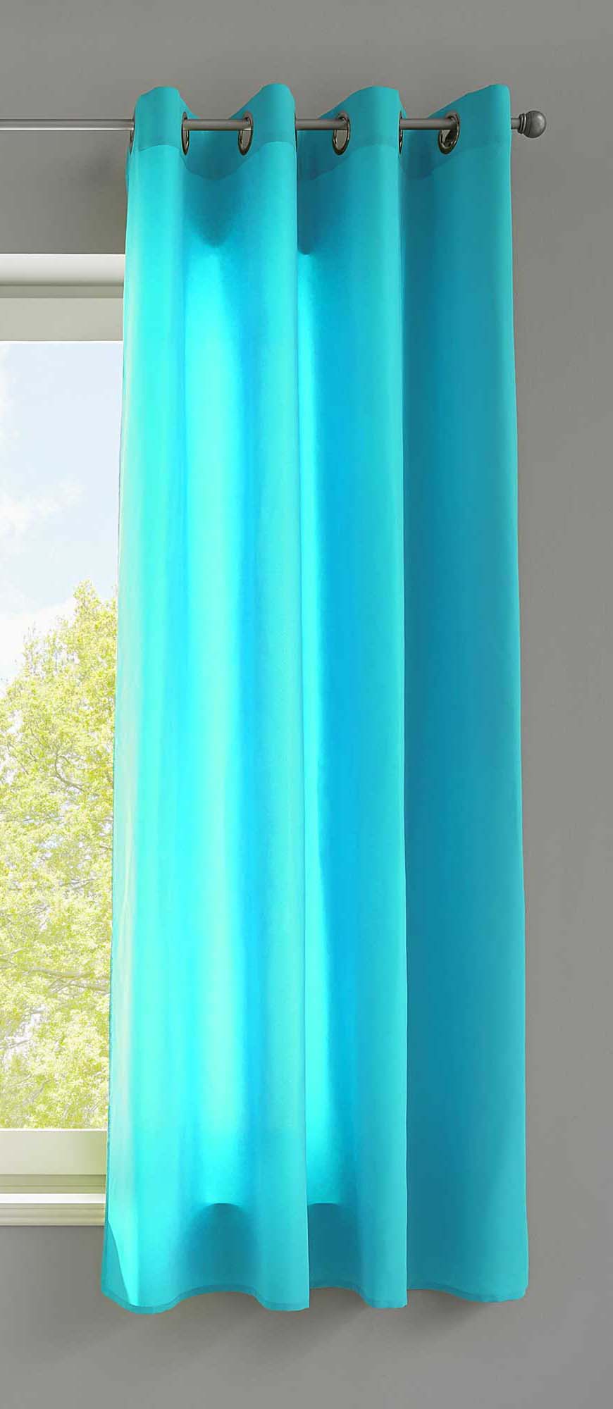 1er Set Vorhänge Schal Ösen »Berlin« Microsatin Lichtdurchlässig Uni Matt 20405N
