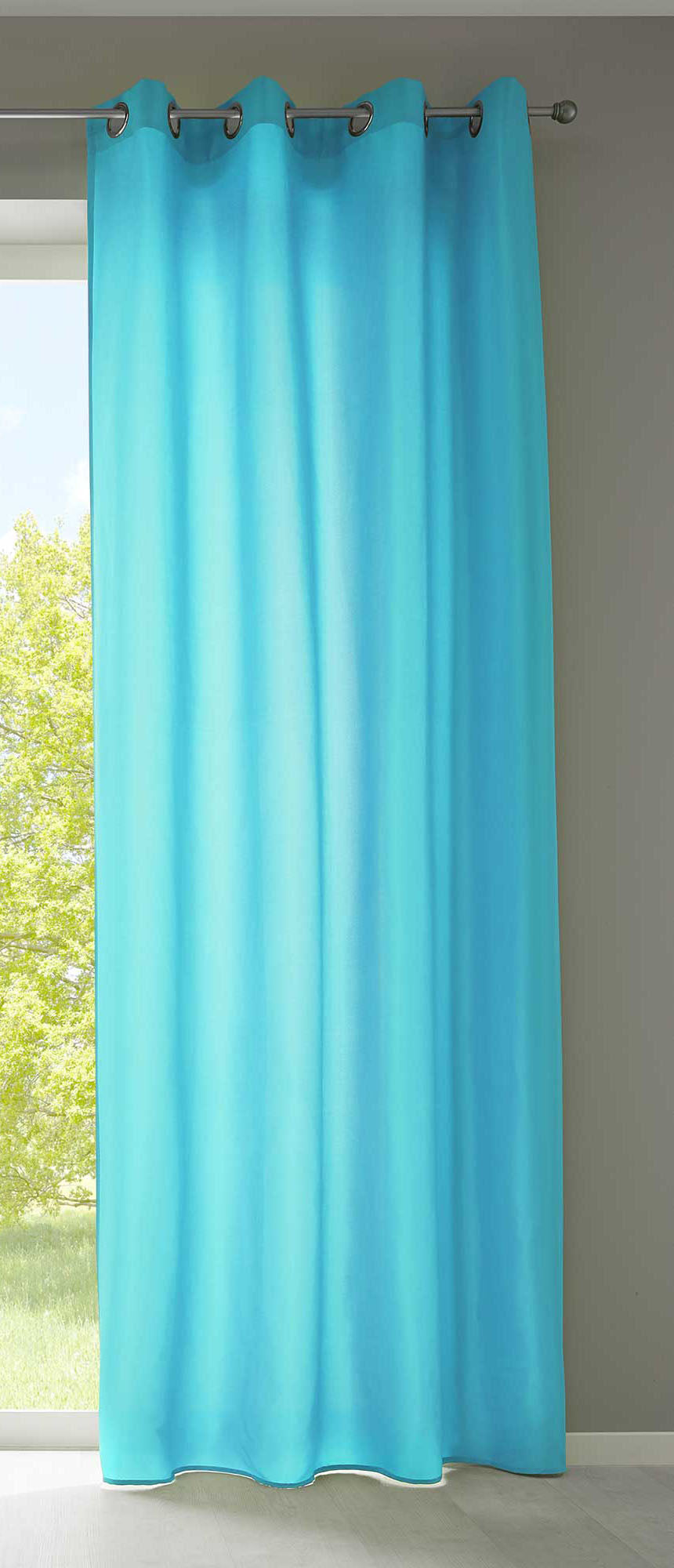 1er Set Vorhänge Schal Ösen »Berlin« Microsatin Lichtdurchlässig Uni Matt 20405N