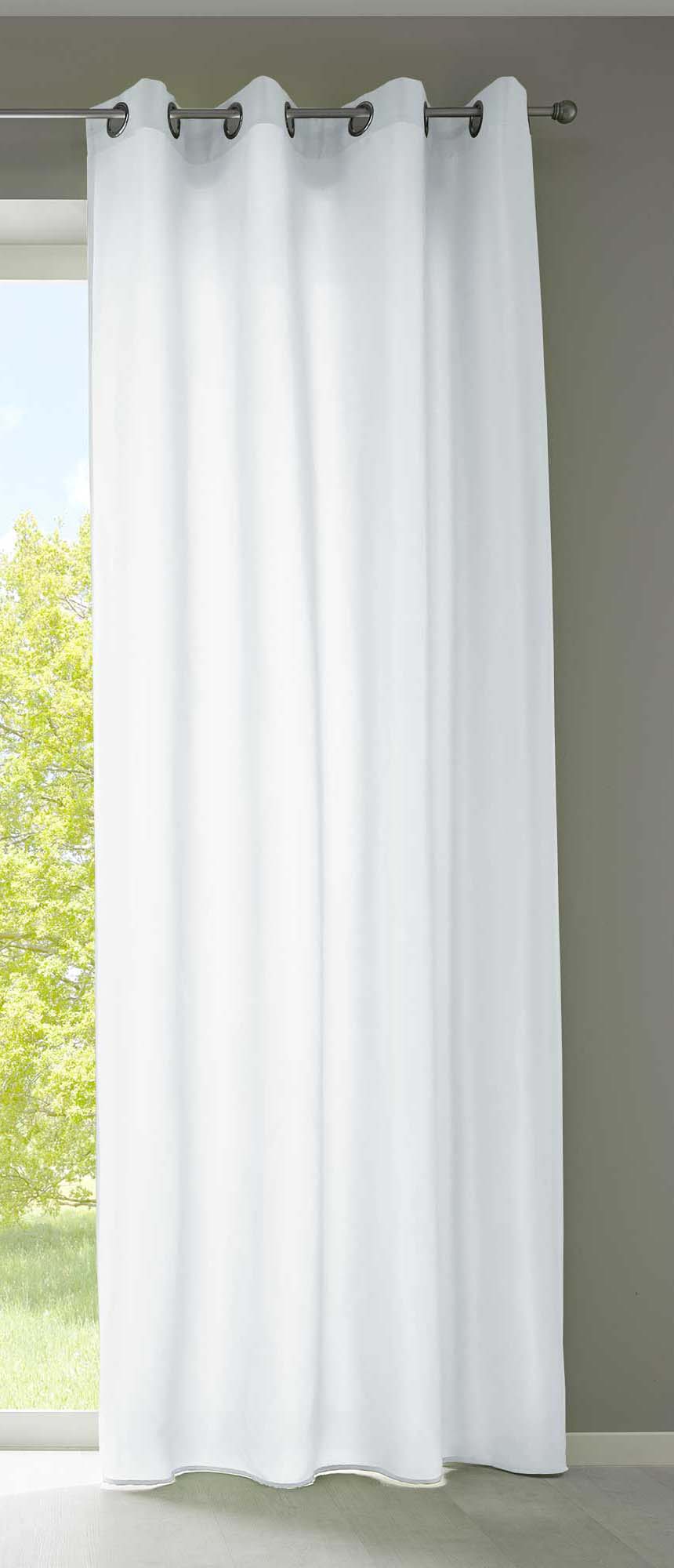 1er Set Vorhänge Schal Ösen »Berlin« Microsatin Lichtdurchlässig Uni Matt 20405N