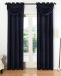 Vorhang Set Schal Ösen Microsatin Segeltuch Querbehang lichtdurchlässig Deko Wohnzimmer 20405S4