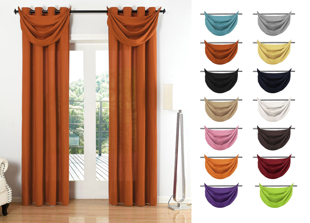 Vorhang Set Schal Ösen Microsatin Segeltuch Querbehang lichtdurchlässig Deko Wohnzimmer 20405S4