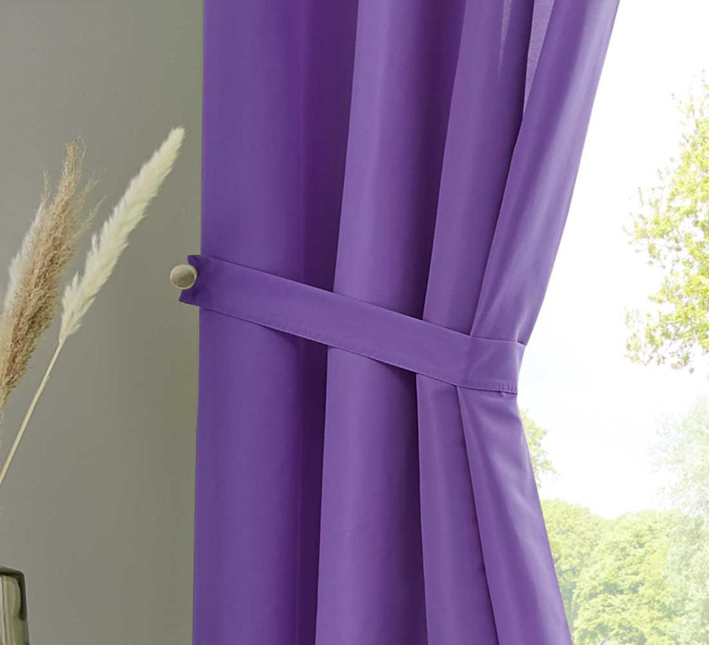 2er Set Vorhänge Schal Schlaufen »Berlin« Microsatin Lichtdurchlässig Kräuselband Uni Matt 20400N2