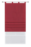 Doppel Raffrollo Palma Microsatin matt Voile Faltgardinen Faltrollo Schlaufenrollo mit Universalgardinenband 20410