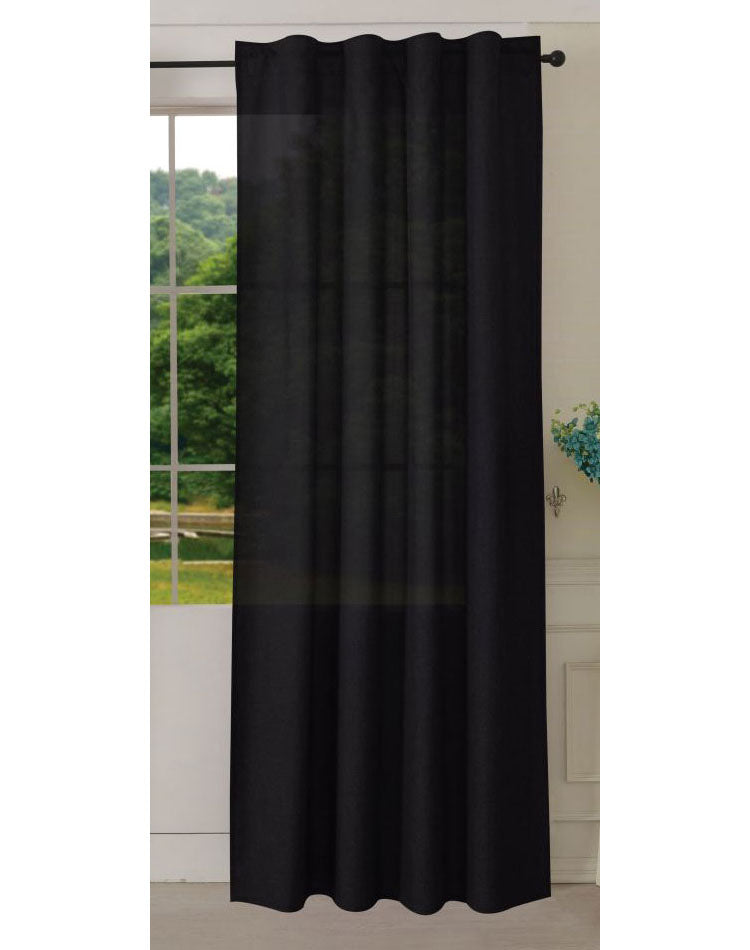 Vorhang Schal verdeckte Schlaufen >>Cationic<< blickdicht Leinen Optik natura seidenmatt  (HxB)  Landhaus Stil 20440